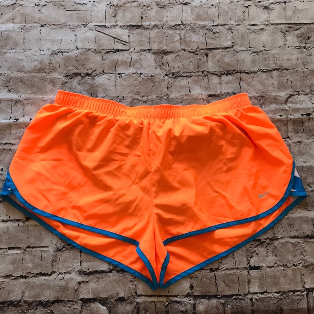 Nike XL Orange & Blue Dri-Fit Running Shorts